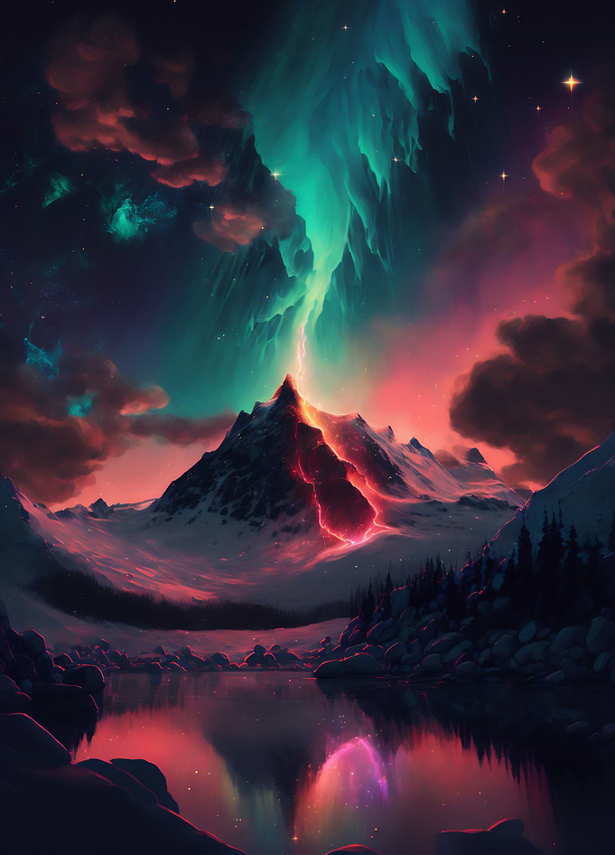 Aurora in the Mountains