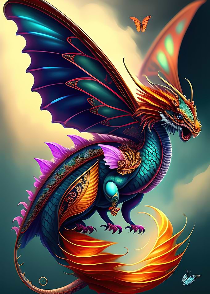 Dragon fire fly Mystical