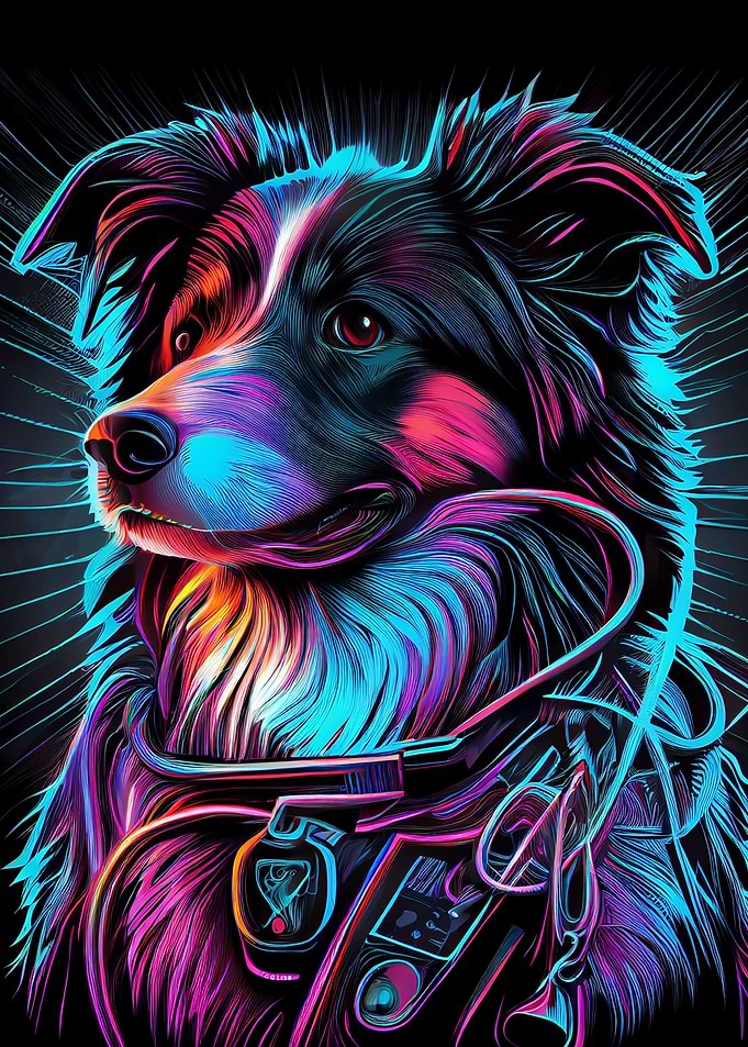 Chien Synthwave
