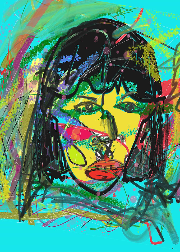 lady painting