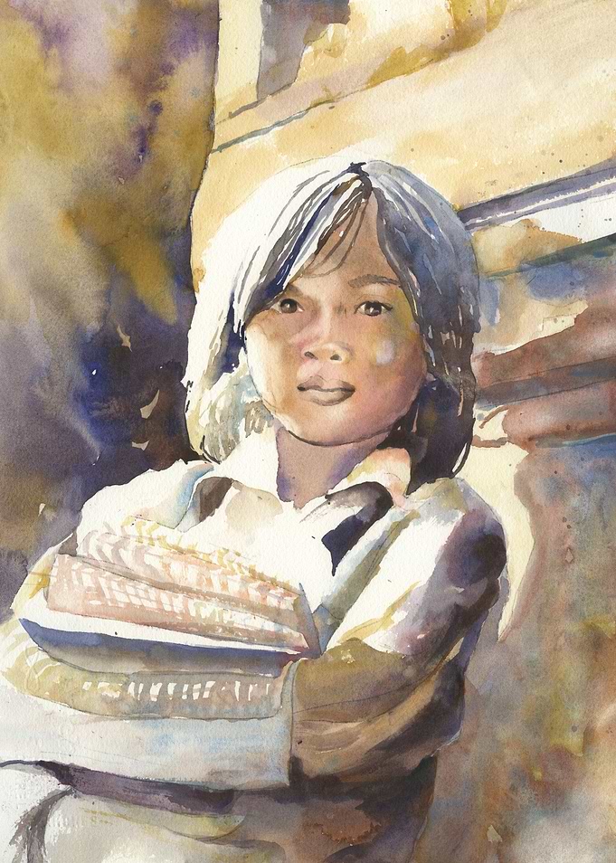 Cambodian girl artwork