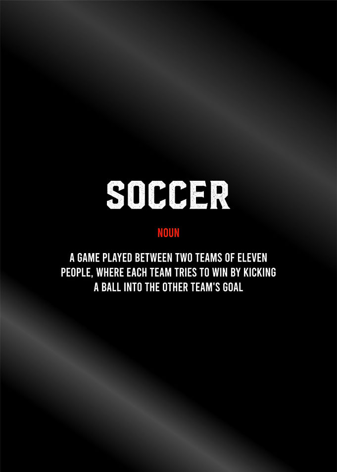 soccer definition text art