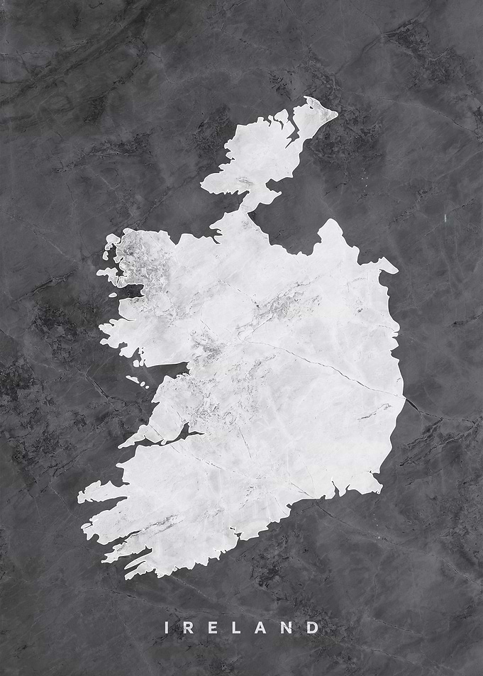 Ireland Marble Map