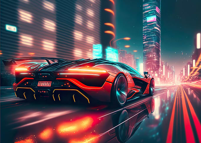 Super Car Driving in City
