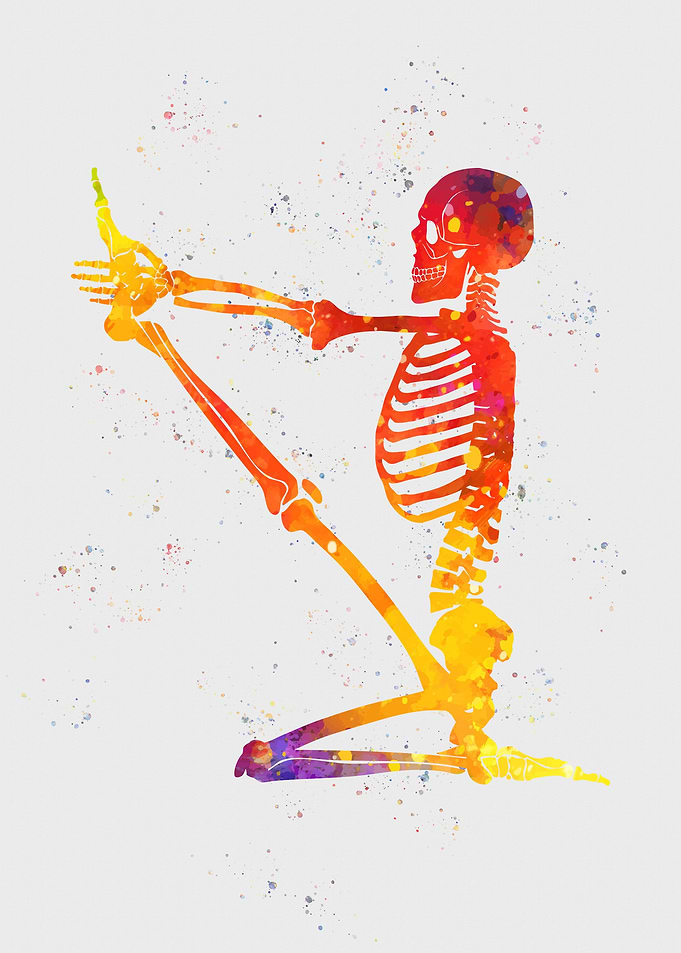 Funny skeletons Yoga