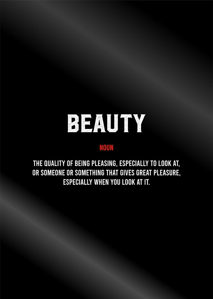 beauty definition text art