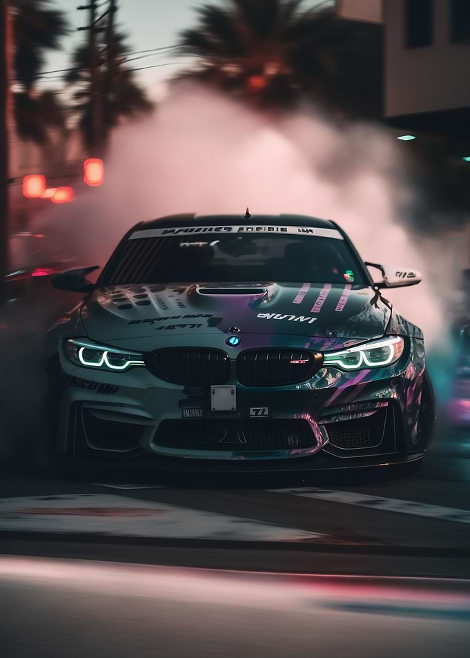 BMW M4 F82 smokes