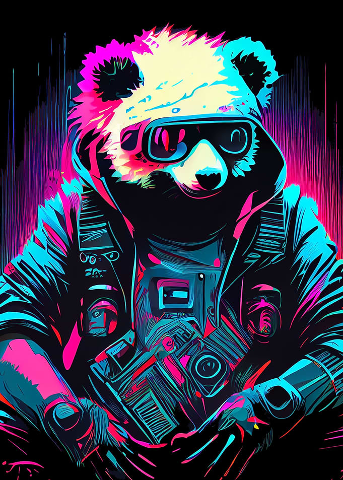 Panda Synthwave