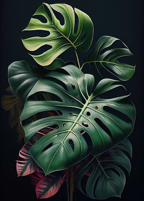 Monstera Masterpiece — monstera botanical metal print