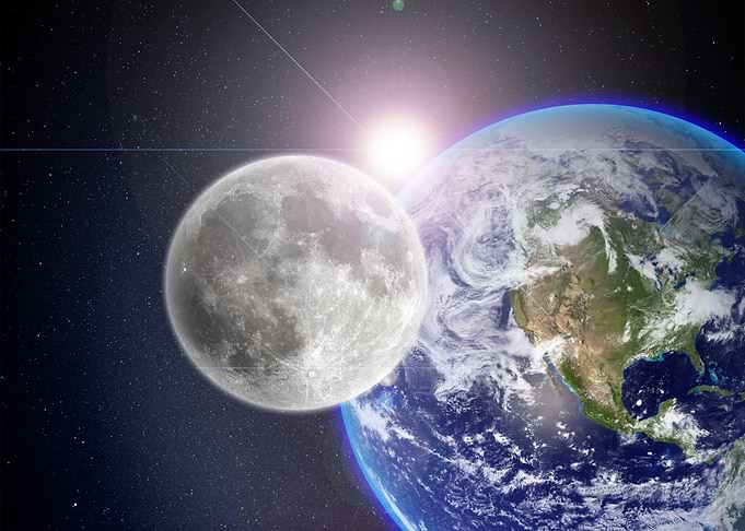 The Earth and Moon