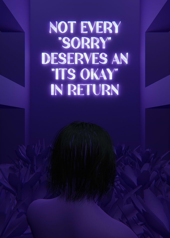 Not Deserves Purple 3D
