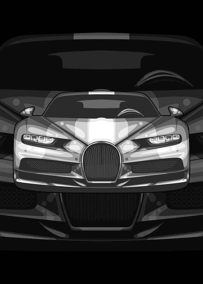 Bugatti grayscale