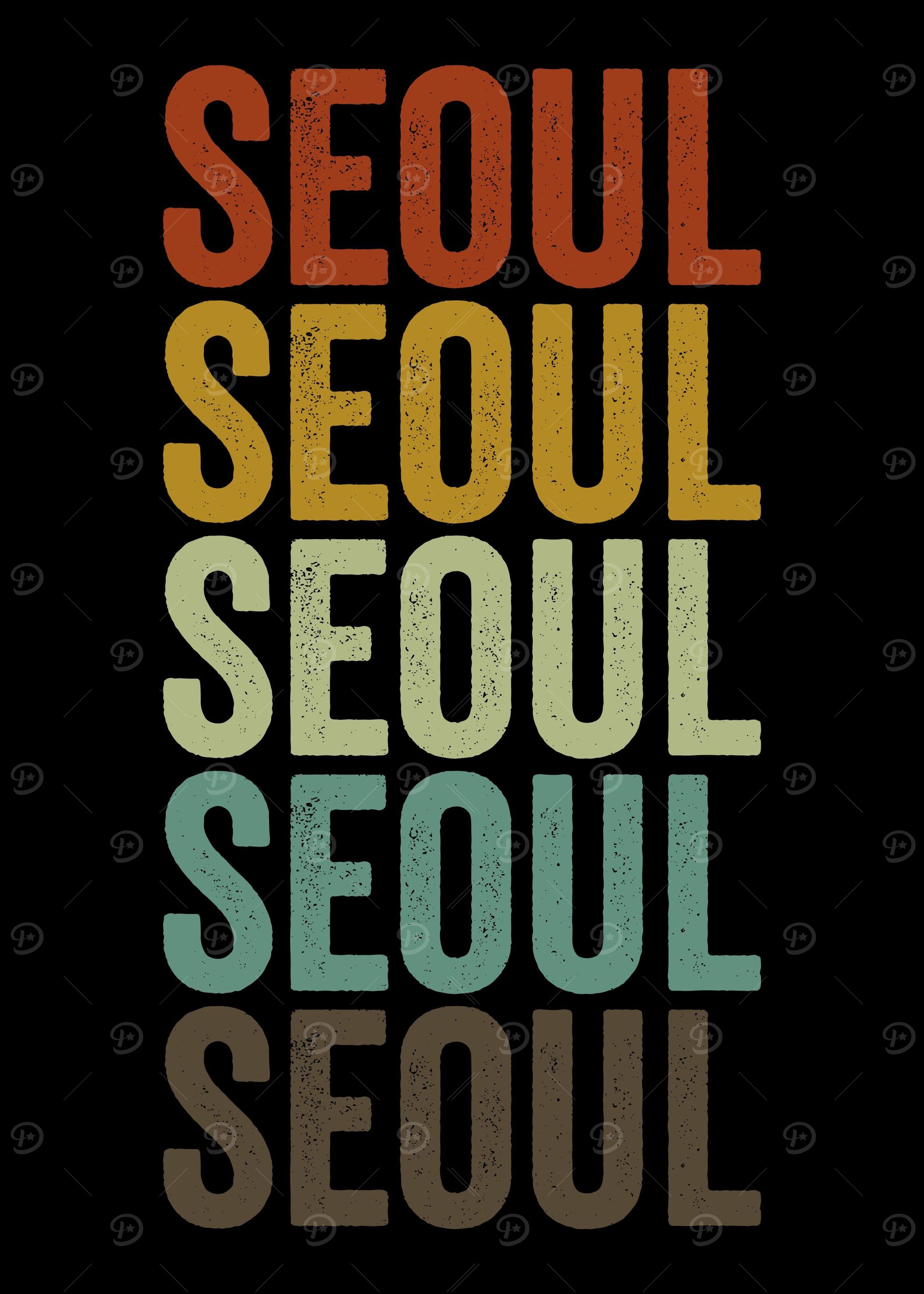 Seoul South Korea Retro