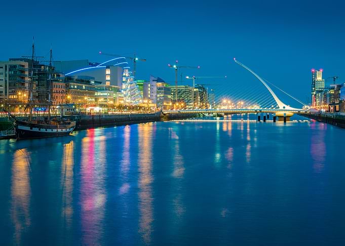 Nightfall in Dublin