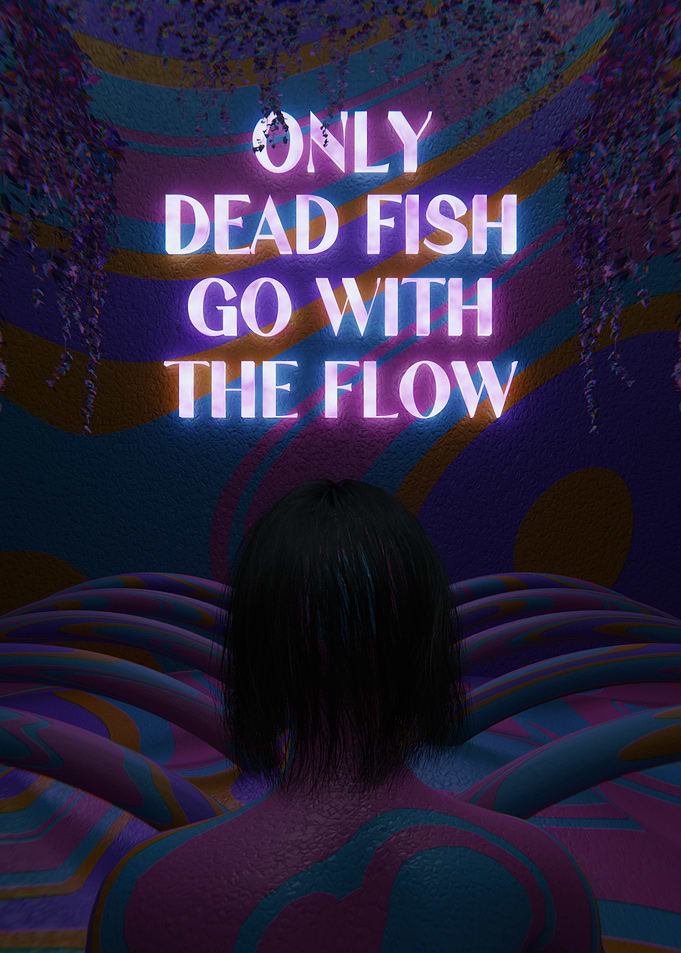 Only Fish Rainbow 3D Quote