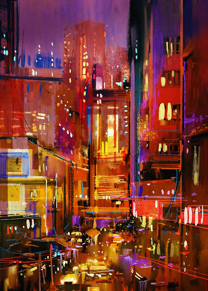 city night scene