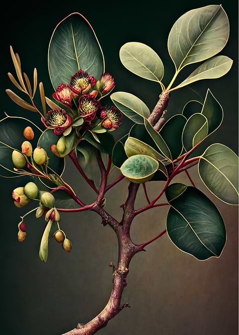 The Dwarf Apple — Australian botanical metal print