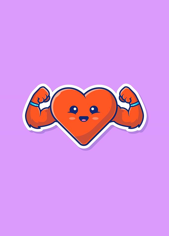 Strong Heart Cartoon