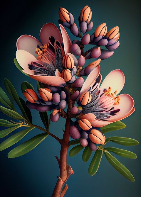Australia in Flower — Australian botanical metal print