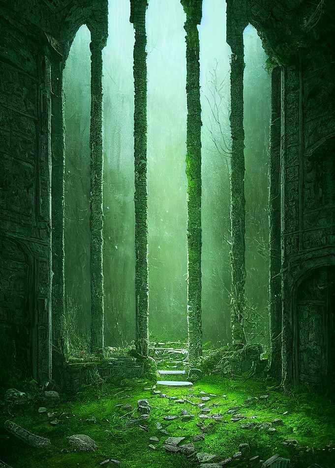 Overgrown fog city