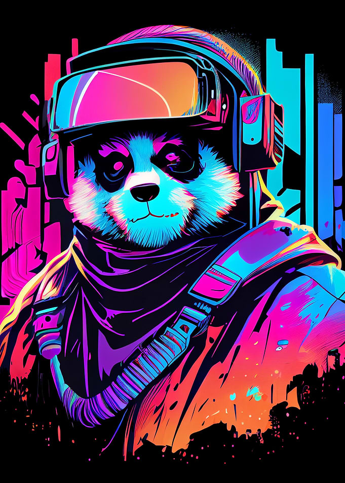Panda Synthwave