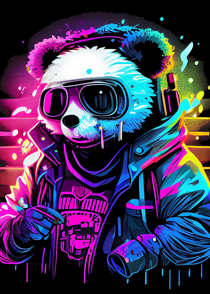 Panda Synthwave