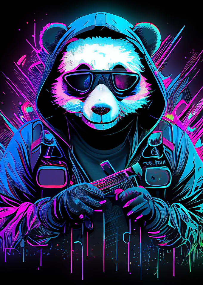 Panda Synthwave