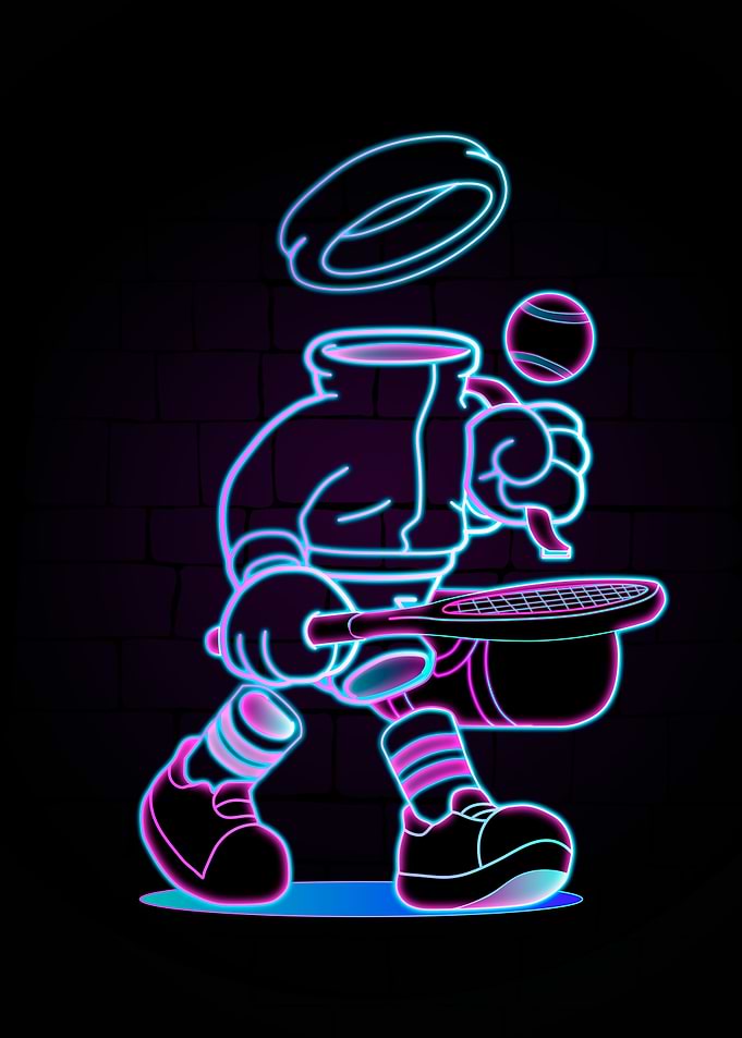 invisible tennis friend