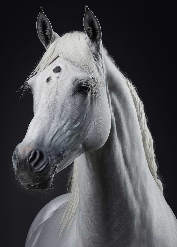 Horse with black points