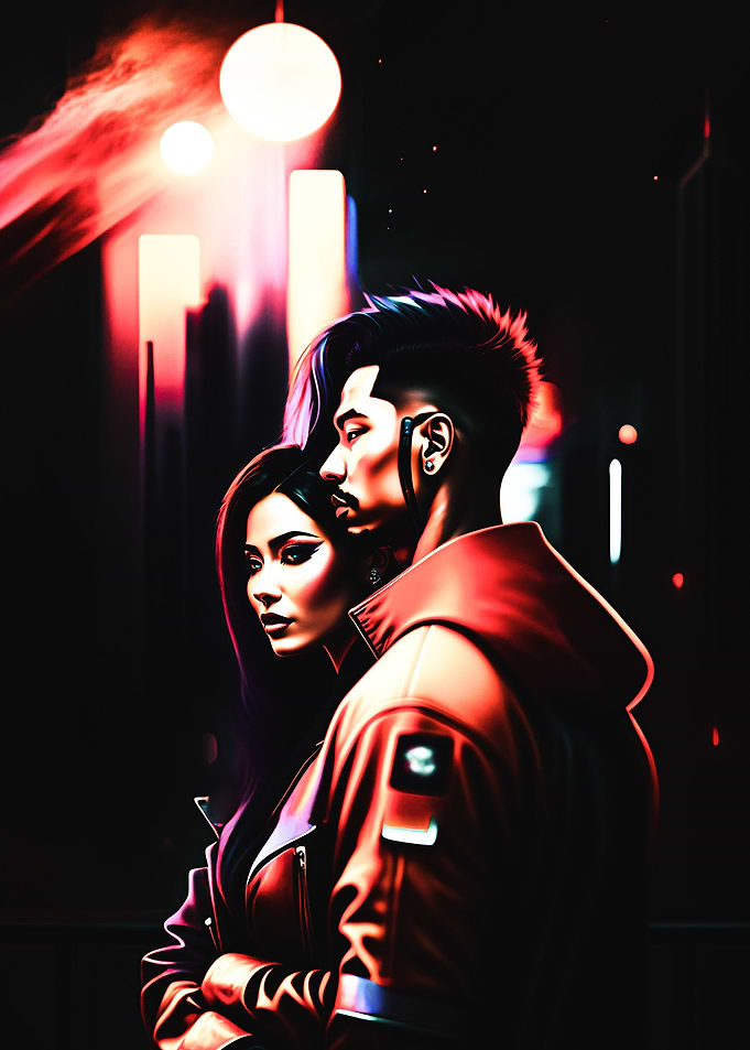 Cyberpunk couple