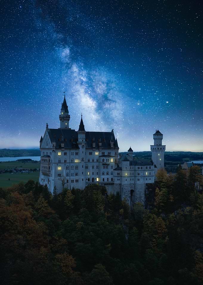 milky way neuschwanstein