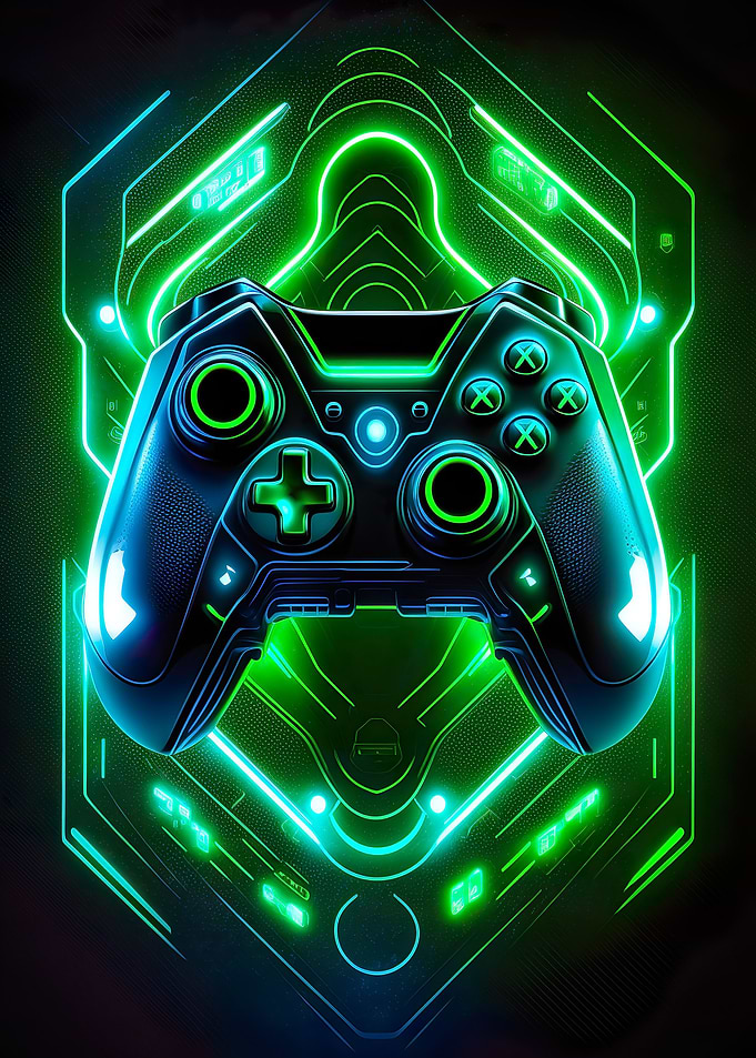 Gaming Controller Green