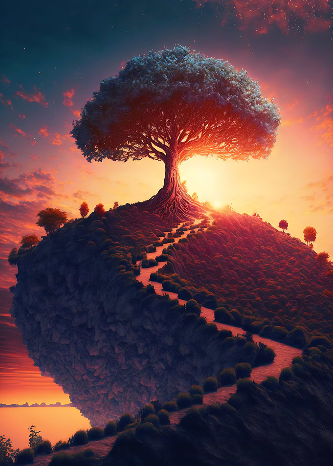 Tree on top of the world