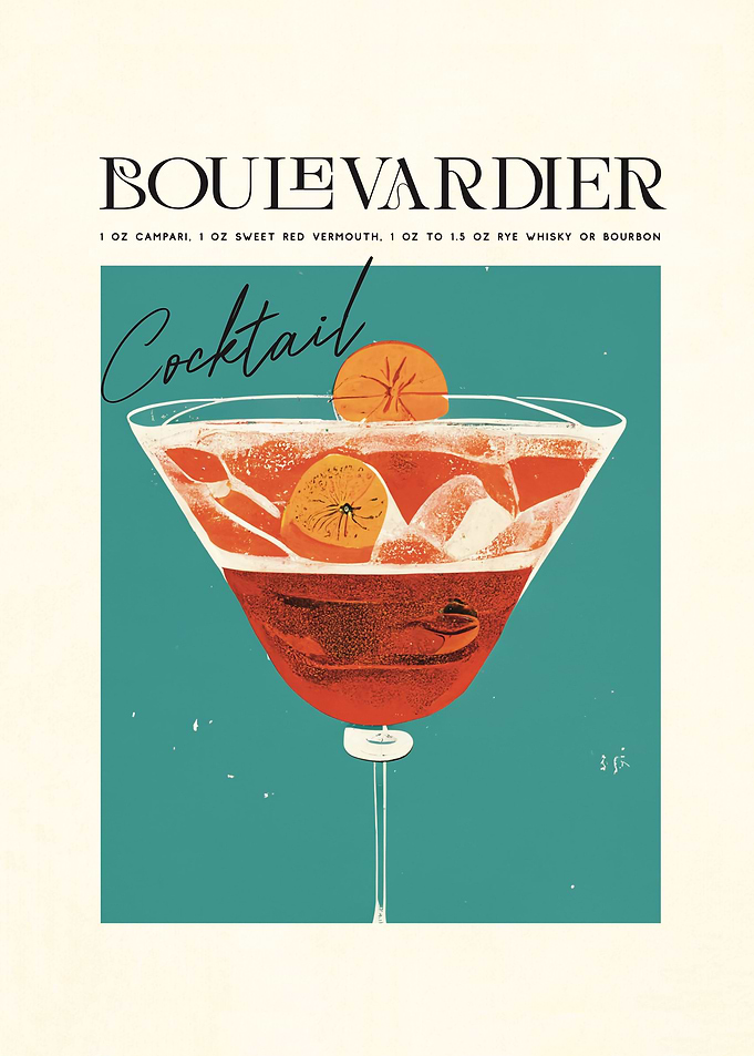 Boulevardier Cocktail Art
