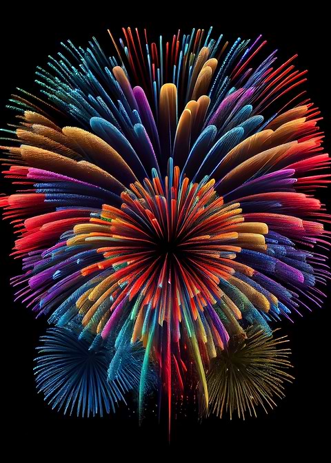 The Firework Spectacle — metal poster wall art