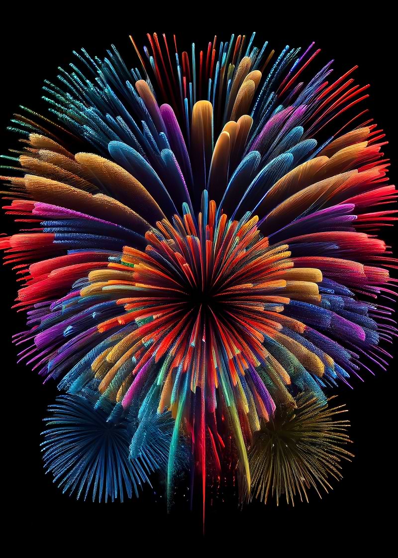 The Firework Spectacle — metal poster wall art