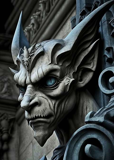 The Stone Sentinel — metal poster wall art