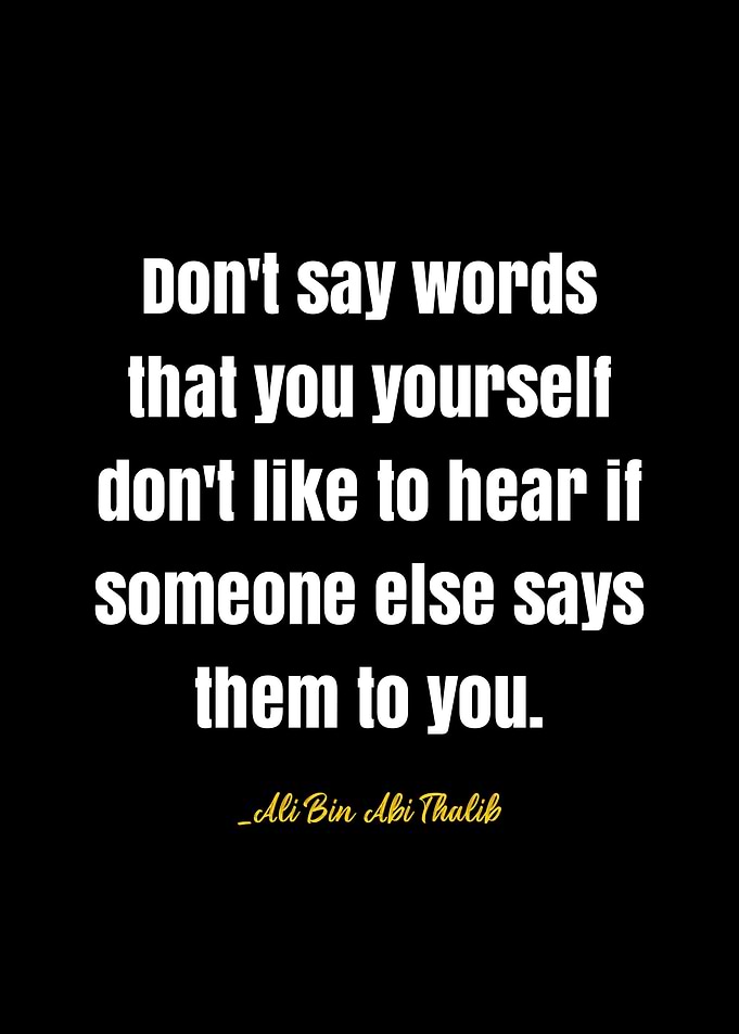 Ali Bin Abi Thalib quote