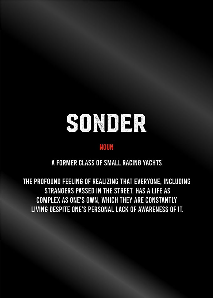 sonder definition text art