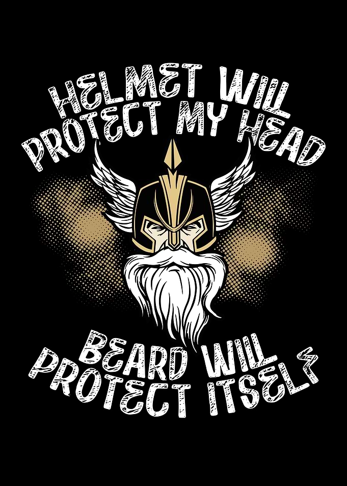 Viking helmet beard