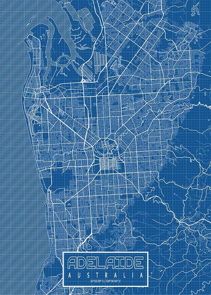 Adelaide Map Blueprint