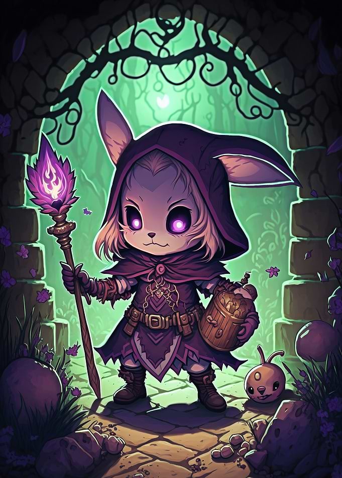 Whimsical Chibi Nekomancer