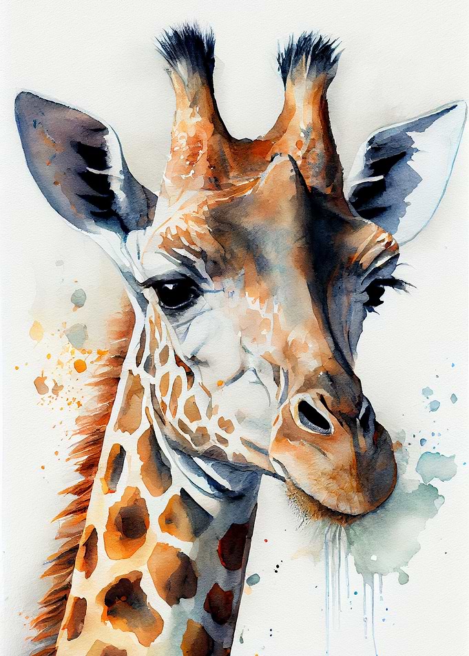 Giraffe Watercolor