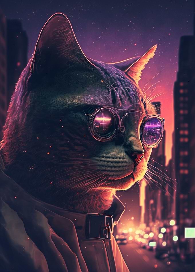 Modish Feline In The City