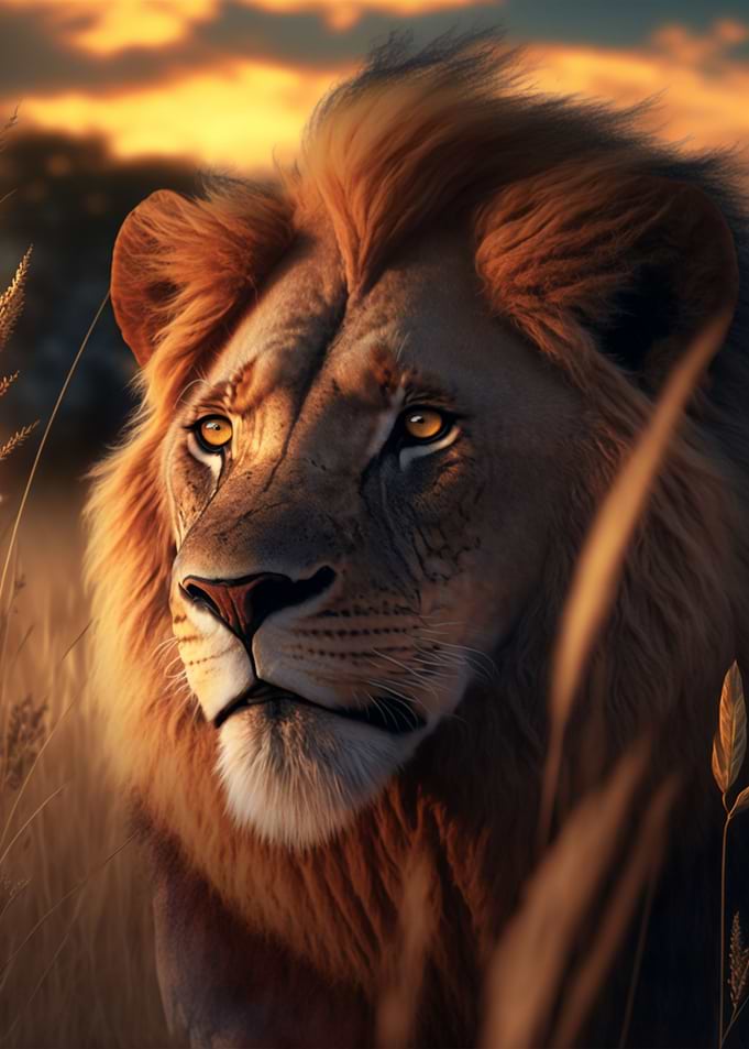 Sunset Lion