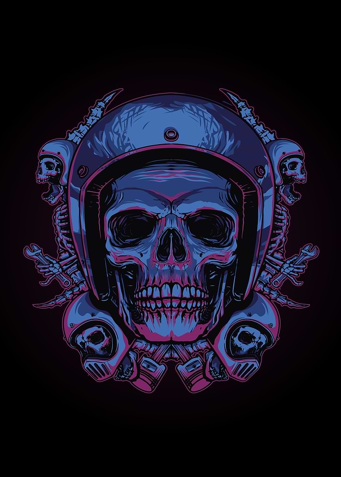 Skull biker