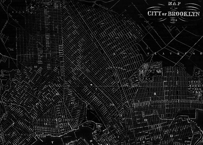 Brooklyn vintage city map