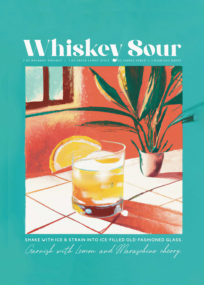 Whiskey Sour Tropic Art