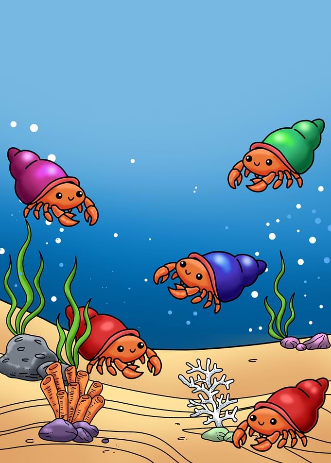 Underwater Hermit Crab