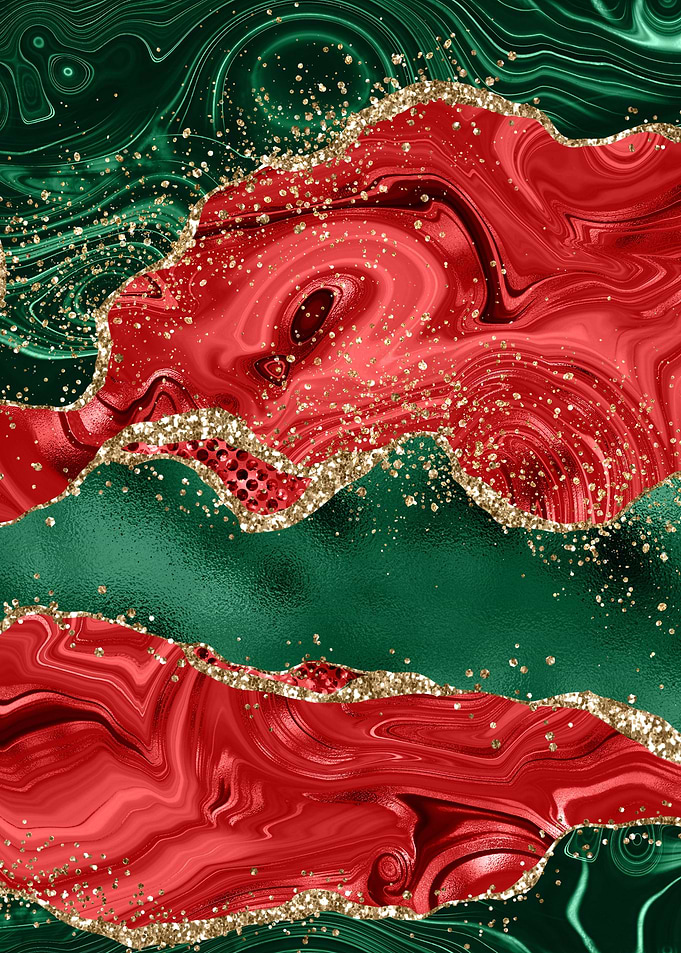 Christmas Glitter Agate 01
